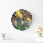 Collie N de Tulps Wall Clock Grote Klok (Huis)