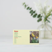 Collie n' Tulpen Visitekaartjes (Staand voorkant)