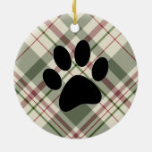 Collie of Sheltie Pset met kerstversiering Keramisch Ornament (Achterkant)
