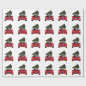 Collie-omlooppapier uit de rand~de kerstboom cadeaupapier (Vlak)