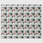 Collie ontmoet kerstmis cadeaupapier (Vlak)