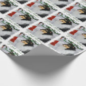 Collie ontmoet kerstmis cadeaupapier (Hoek)