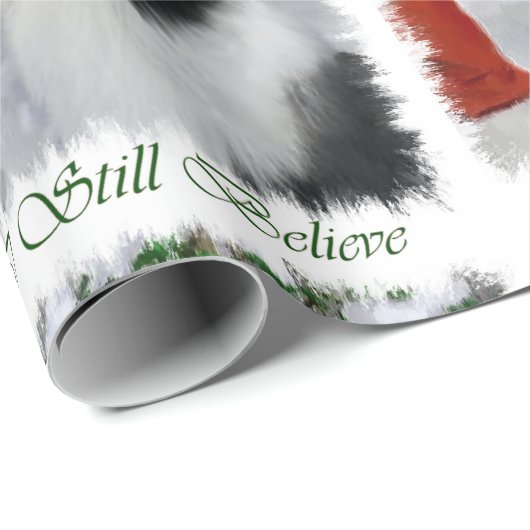 Collie ontmoet kerstmis cadeaupapier (Rol Hoek)