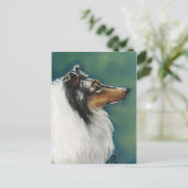 "Collie" Origineel Briefkaart van de Dog Art (Staand voorkant)