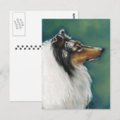 "Collie" Origineel Briefkaart van de Dog Art (Voorkant / Achterkant)