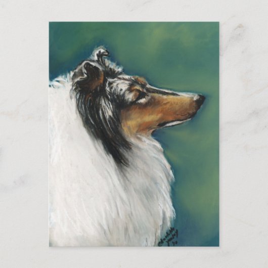 "Collie" Origineel Briefkaart van de Dog Art (Voorkant)
