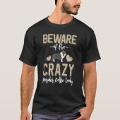 Collie Owner - Crazy Border Collie Lady T-shirt (Voorkant)