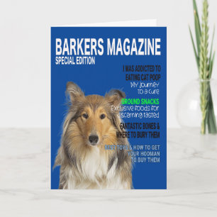 Collie Parody Magazine Hoesje Card Kaart
