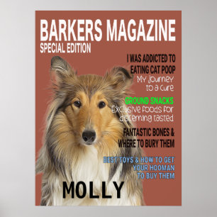 Collie Parody Magazine Hoesje Poster