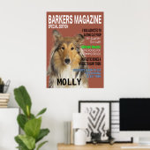 Collie Parody Magazine Hoesje Poster (Thuiskantoor)