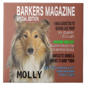 Collie Parody Magazine Hoesje Tegeltje (Voorkant)