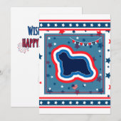 Collie Patriotic Red White Blue op 4 juli Feestdagenkaart (Voorkant / Achterkant)