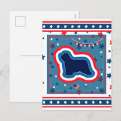 Collie Patriotic Red White Blue op 4 juli Feestdagenkaart (Voorkant / Achterkant)