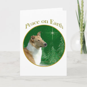 Collie Peace Feestdagen Kaart
