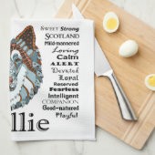 Collie Personality Traits Kitchen Towel Theedoek (Quarter Fold)