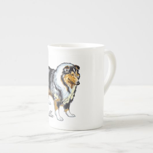 collie porselein kop (Voorkant rechts)