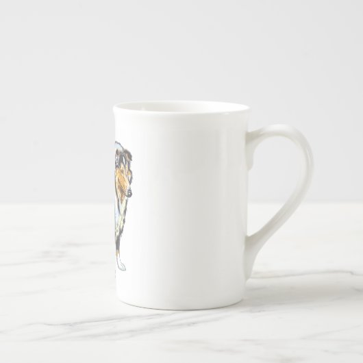 collie porselein kop (Rechts)