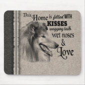 Collie  portret schattig citaat muismat (Voorkant)