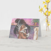 Collie-practor, Border Collie Chiropractor Blank Kaart (Gele Bloem)