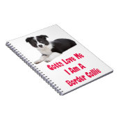 Collie Puppy Dog Journal aan de zwarte en witte ra Notitieboek (Rechterzijde)