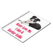 Collie Puppy Dog Journal aan de zwarte en witte ra Notitieboek (Linkerzijde)