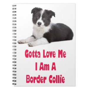 Collie Puppy Dog Journal aan de zwarte en witte ra Notitieboek