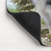 Collie Puppy Dog Mousepad Black and White Border Muismat (Hoek)