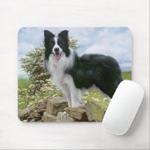 Collie Puppy Dog Mousepad Black and White Border Muismat (Met muis)