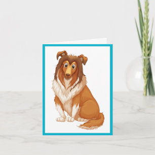 Collie Puppy Dog Puppies Hallo denken van u Kaart