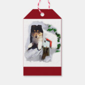 Collie Puppy in de Brievenbus Cadeaulabel (Achterkant)