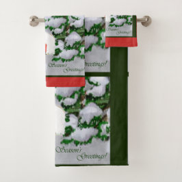 Collie Puppy in de brievenbus Kerstmis Bad Handdoek