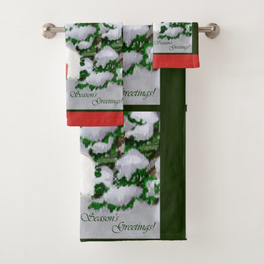 Collie Puppy in de brievenbus Kerstmis Bad Handdoek (Insitu)