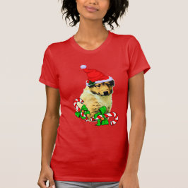 Collie Puppy kerst Merry T-shirt