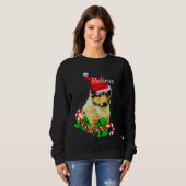 Collie Puppy kerst Merry Trui (Voorkant volledig)