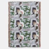 Collie Puppy Kerstbrievenbus Deken (Voorkant Verticaal)