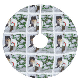 Collie Puppy Kerstbrievenbus Kerstboom Rok