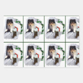 Collie Puppy Kerstmis Inpakpapier Vel (Voorkant 2)