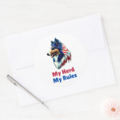 Collie Ronde Sticker (Envelop)