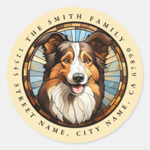 Collie Ronde Stickers
