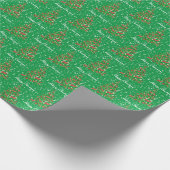 Collie Rough Dog Kerstmis Holiday Green Cadeaupapier (Hoek)