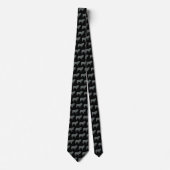 Collie Rough Dog Yellow & Black Grid Black Stropda Stropdas (Voorkant)