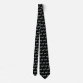 Collie Rough Dog Yellow & Black Grid Black Stropda Stropdas (Achterkant)