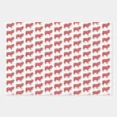 Collie Rough Schattige Hondensilhouet Rood Merry W Inpakpapier Vel (Voorkant 3)