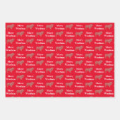 Collie Rough Schattige Hondensilhouet Rood Merry W Inpakpapier Vel (Voorkant)