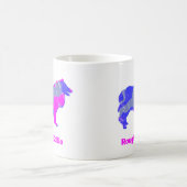 Collie Ruw Hond Schattig Roze Silhouet Wit Koffiemok (Center)
