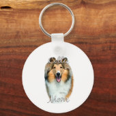 Collie (ruw) mama 2 sleutelhanger (Voorkant)