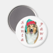 Collie (ruw) Santa Paws Magneet (Voorkant / Achterkant)