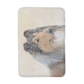 Collie (ruw) schilderen - Cute Original Dog Art Badmat (Voorkant Verticaal)