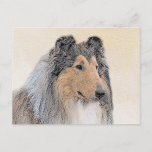 Collie (ruw) schilderen - Cute Original Dog Art Briefkaart