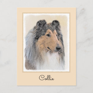 Collie (ruw) schilderen - Cute Original Dog Art Briefkaart